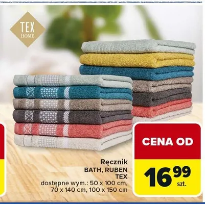 Ręcznik BATH, RUBEN TEX wym. 50x100cm promocja w Carrefour