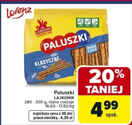 Paluszki klasyczne promocja w Carrefour Market