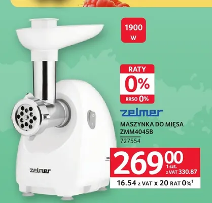 Maszynka do mięsa ZMM4045B Zelmer promocja w Selgros