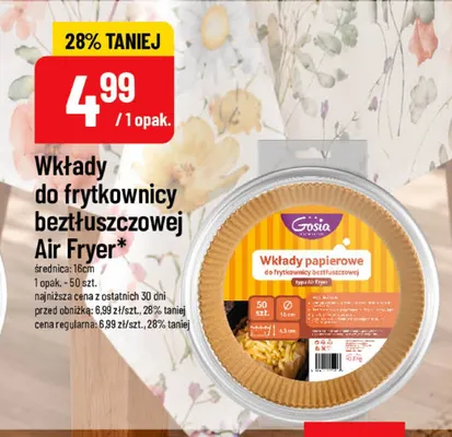 Wkłady do frytkownicy beztłuszczowej 16 cm Gosia promocja w POLOmarket