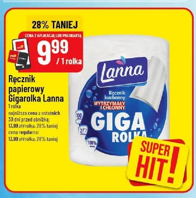Ręcznik papierowy Gigarolka Lanna promocja w POLOmarket