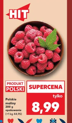 Maliny świeże polskie promocja w Kaufland