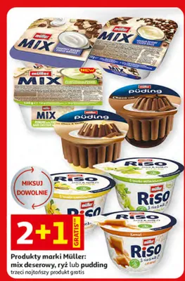 Deser mix lub pudding lub ryż promocja w Auchan