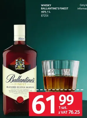 Whisky Ballantine's Finest 40% 1 L promocja w Selgros