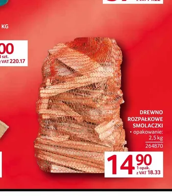 Drewno rozpałkowe smolaczki promocja w Selgros