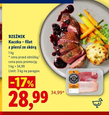 Filet z piersi kaczki ze skórą Rzeźnik promocja w Lidl