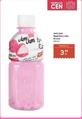 Napój liczi z nata de coco Jumi Jumi promocja w Biedronka