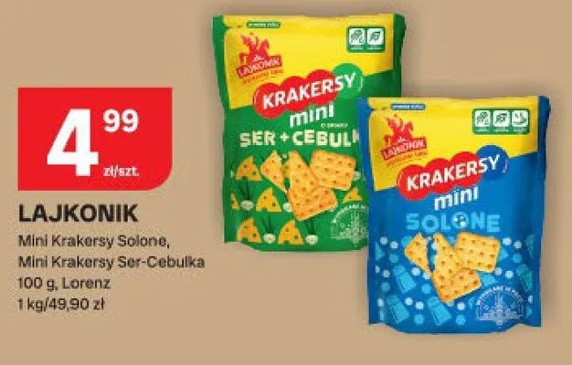 Lajkonik Mini Krakersy Ser-Cebulka promocja w Chorten