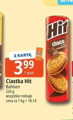 Ciastka Hit Choco promocja w Leclerc