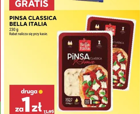 Pinsa classica Bella Italia promocja w Stokrotka