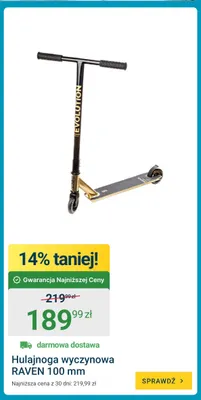 Hulajnoga wyczynowa Raven 100 mm promocja w ERLI