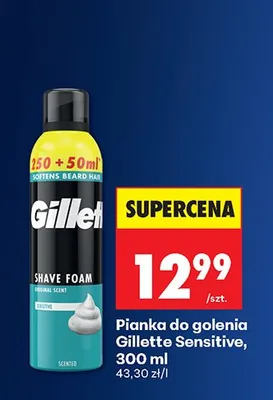 Pianka do golenia Gillette Sensitive promocja w Biedronka