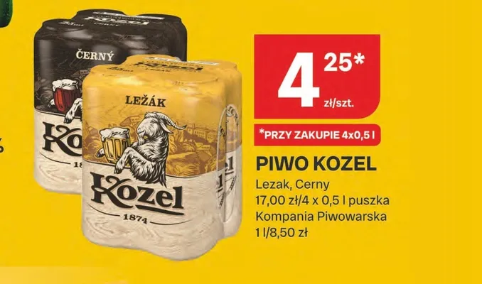 Piwo Kozel Lezak 4-pak promocja w Chorten