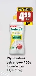 Płyn do naczyń Ludwik cytrynowy 450 g promocja w API Market