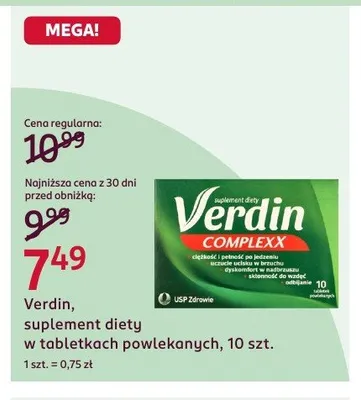 Suplement diety Verdin Complexx w tabletkach powlekanych promocja w Rossmann