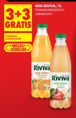 Sok jabłkowy Riviva 100% promocja w Biedronka