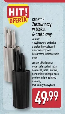 Zestaw noży w bloku 6-częściowy Crofton promocja w Aldi