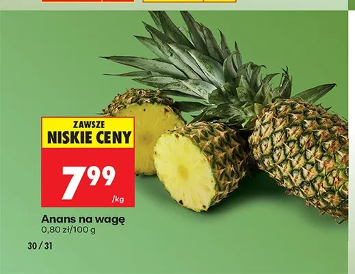 Ananas na wagę promocja w Biedronka