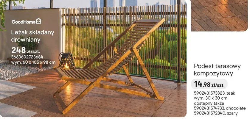 Podest tarasowy kompozytowy chocolate promocja w Castorama