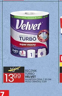 Ręcznik papierowy Velvet Turbo promocja w Wafelek