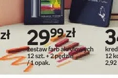 Zestaw farb akrylowych 12szt. + 2 pędzle CREADU promocja w Empik