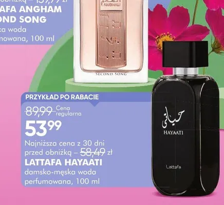 Woda perfumowana damsko-męska Lataffa Hayaat promocja w Super-Pharm