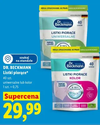 Listki piorące uniwersalne DR. BECKMANN promocja w Lidl