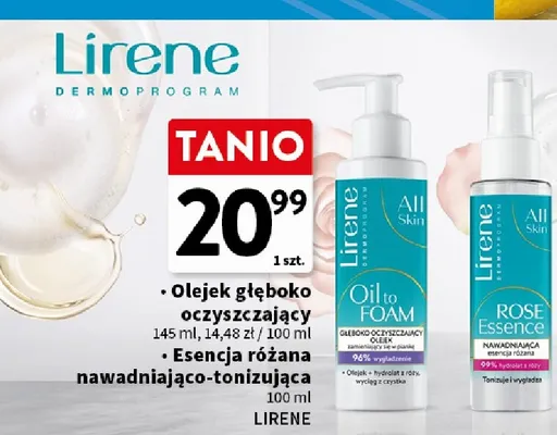 Olejek głęboko oczyszczający Lirene Dermoprogram Oil to Foam promocja w Intermarche