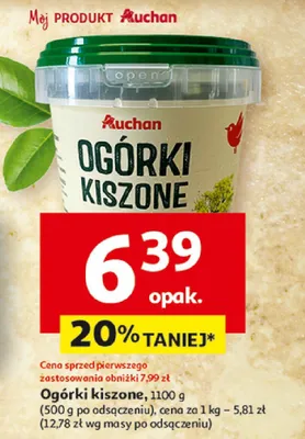 Ogórki kiszone promocja w Auchan