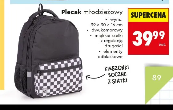 Plecak młodzieżowy promocja w Biedronka