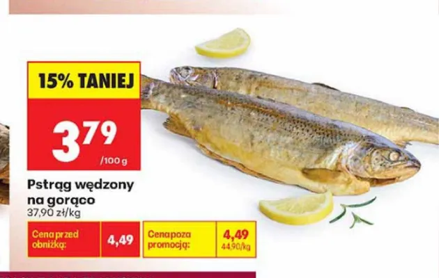 Pstrąg wędzony na gorąco promocja w Biedronka