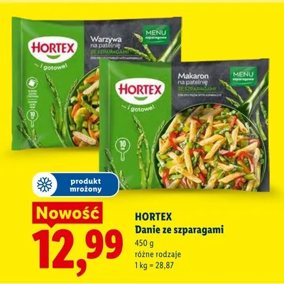 Danie ze szparagami makaron na patelnię Hortex promocja w Lidl