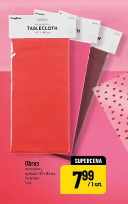 Obrus różne kolory wymiary: 137 x 183 cm PartyDeco 1 szt. promocja w POLOmarket