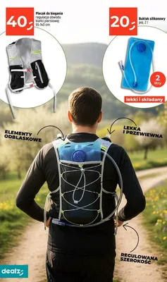 Plecak do biegania regulacja obwodu klatki piersiowej 55-140 cm promocja w Dealz