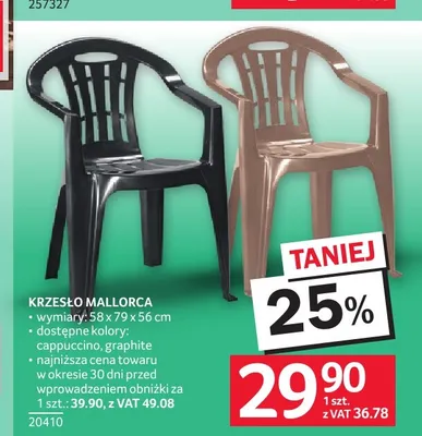 Krzesło Mallorca promocja w Selgros