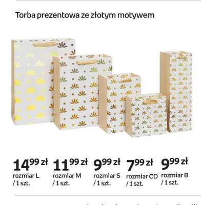 Torba prezentowa ze złotym motywem L promocja w Empik