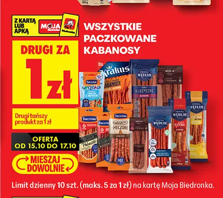 Kabanosy paczkowane promocja w Biedronka