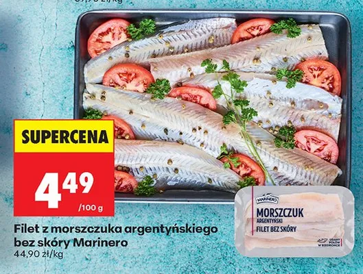 Filet z morszczuka argentyńskiego bez skóry Marinero promocja w Biedronka
