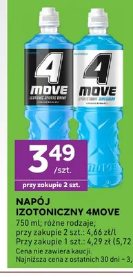 Napój izotoniczny 4Move promocja w Stokrotka