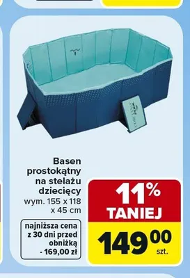 Basen prostokątny na stelażu dziecięcy Bestway promocja w Carrefour