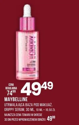 Utrwalająca baza pod makijaż MAYBELLINE Grippy Serum promocja w Drogerie Natura