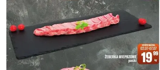 Żeberka wieprzowe paski promocja w Tomi Markt
