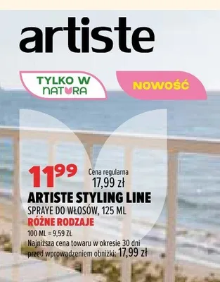 Spray do włosów Artiste Styling Line promocja w Drogerie Natura