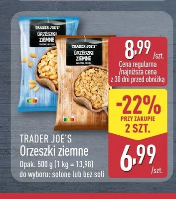 Orzeszki ziemne solone Trader Joe's promocja w Aldi