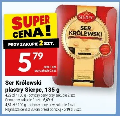 Ser Królewski plastry Sierpc promocja w Twój Market