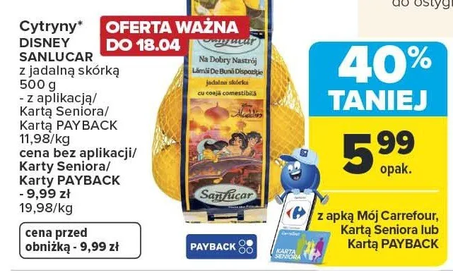 Cytryny z jadalną skórką promocja w Carrefour