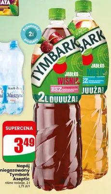 Napój niegazowany Tymbark Aseptic Jabłko Mięta promocja w Dino
