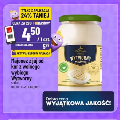 Majonez z jaj od kur z wolnego wybiegu Wytworny Na Szlaku Smaku promocja w POLOmarket