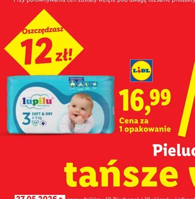 Pieluchy Lupilu Soft & Dry 3 promocja w Lidl