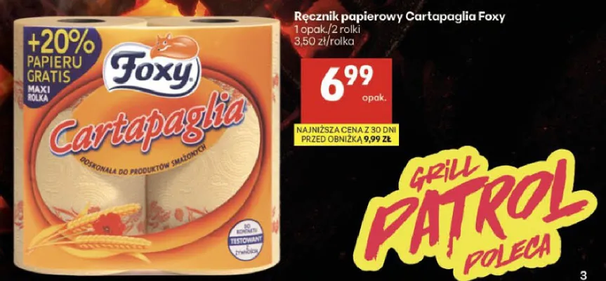 Ręcznik papierowy Cartapaglia Foxy promocja w Delikatesy Centrum